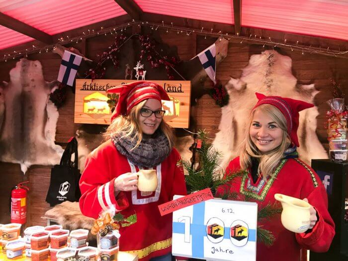 Leipzig hunajan myyntiä joulumarkkinoilla
